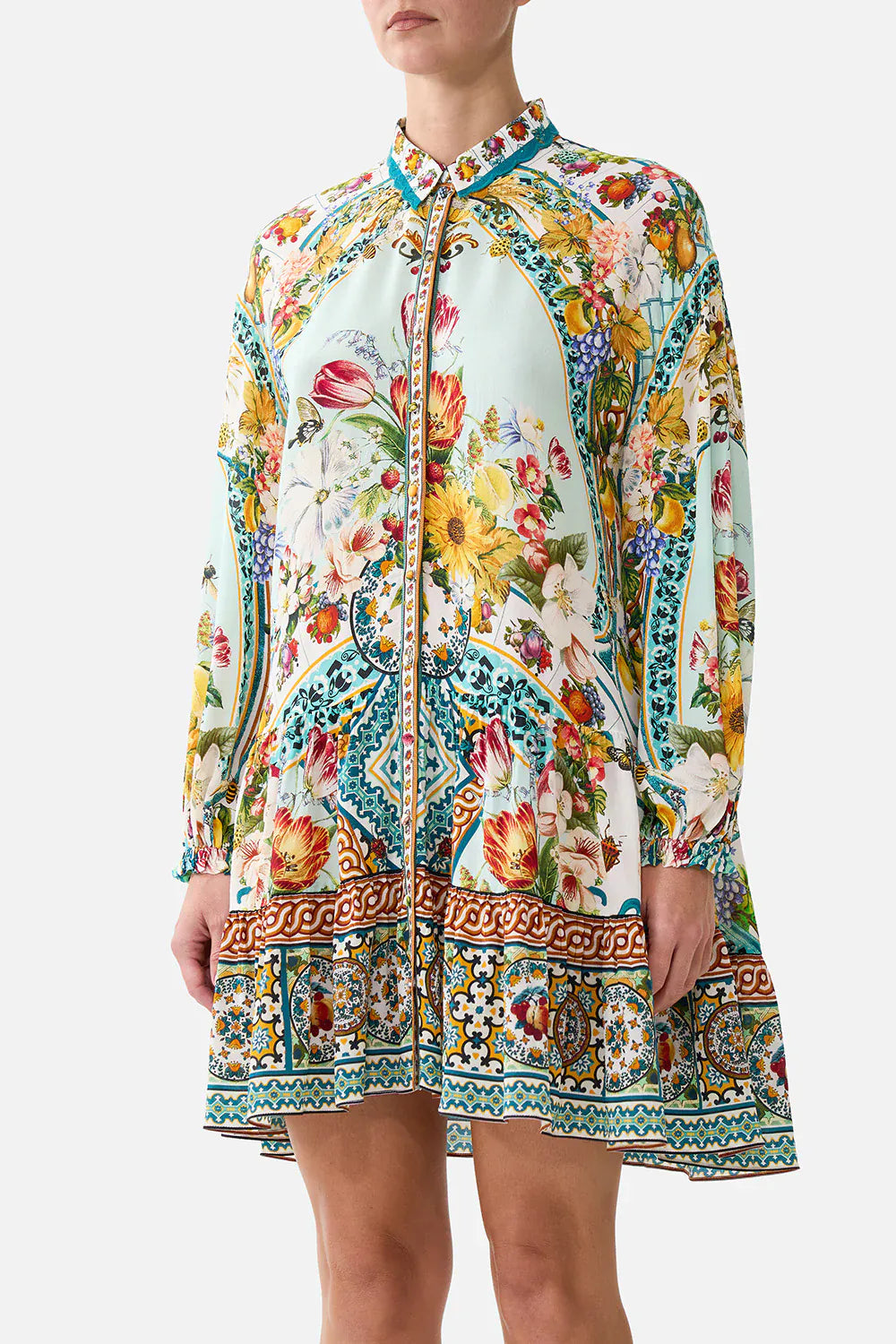Camilla Long sleeve tiered short dress Magic of the Mercado