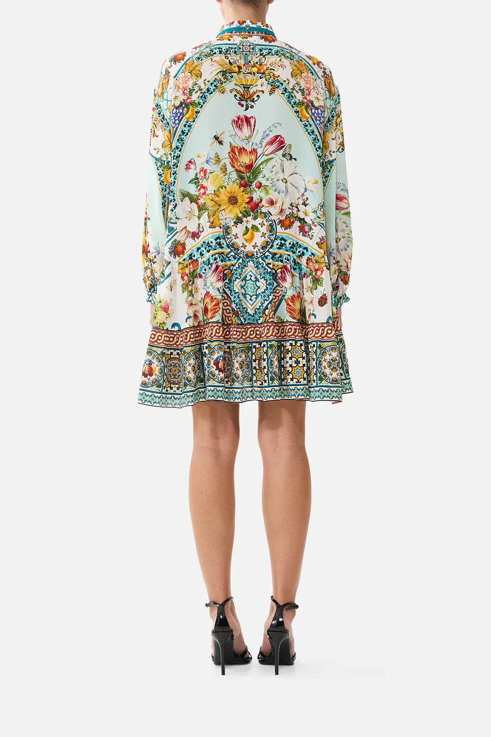 Camilla Long sleeve tiered short dress Magic of the Mercado