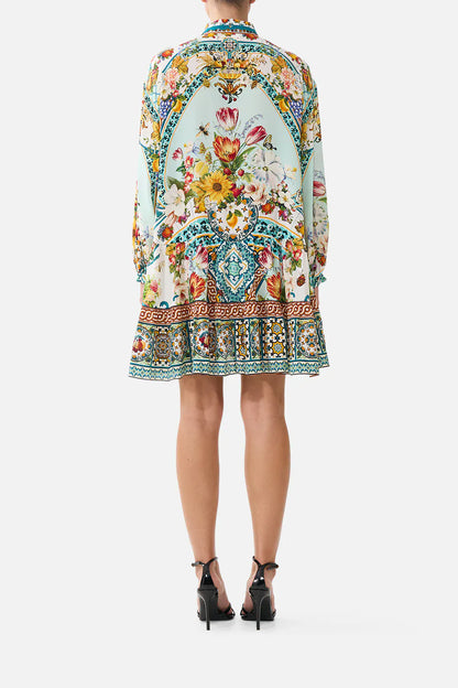 Camilla Long sleeve tiered short dress Magic of the Mercado
