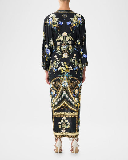 Camilla Long Split Front Twist Dress - Ottoman Elegance - Pinkhill -  -  - Darwin boutique - Australian fashion design - Darwin Fashion - Australian Fashion Designer - Australian Fashion Designer Brands - Australian Fashion Design 