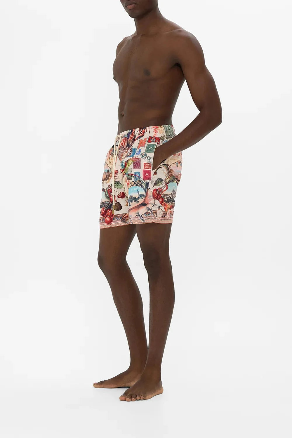 Camilla Mid Length Boardshort With Elastic Waist Notes From The Road - Pinkhill -  - [] - Darwin boutique - Australian fashion design - Darwin Fashion - Australian Fashion Designer - Australian Fashion Designer Brands - Australian Fashion Design 