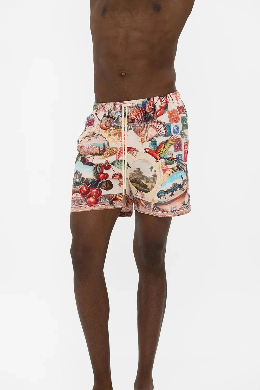 Camilla Mid Length Boardshort With Elastic Waist Notes From The Road - Pinkhill -  - [] - Darwin boutique - Australian fashion design - Darwin Fashion - Australian Fashion Designer - Australian Fashion Designer Brands - Australian Fashion Design 
