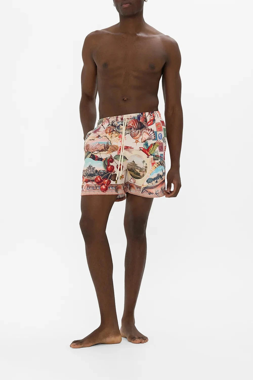 Camilla Mid Length Boardshort With Elastic Waist Notes From The Road - Pinkhill -  - [] - Darwin boutique - Australian fashion design - Darwin Fashion - Australian Fashion Designer - Australian Fashion Designer Brands - Australian Fashion Design 