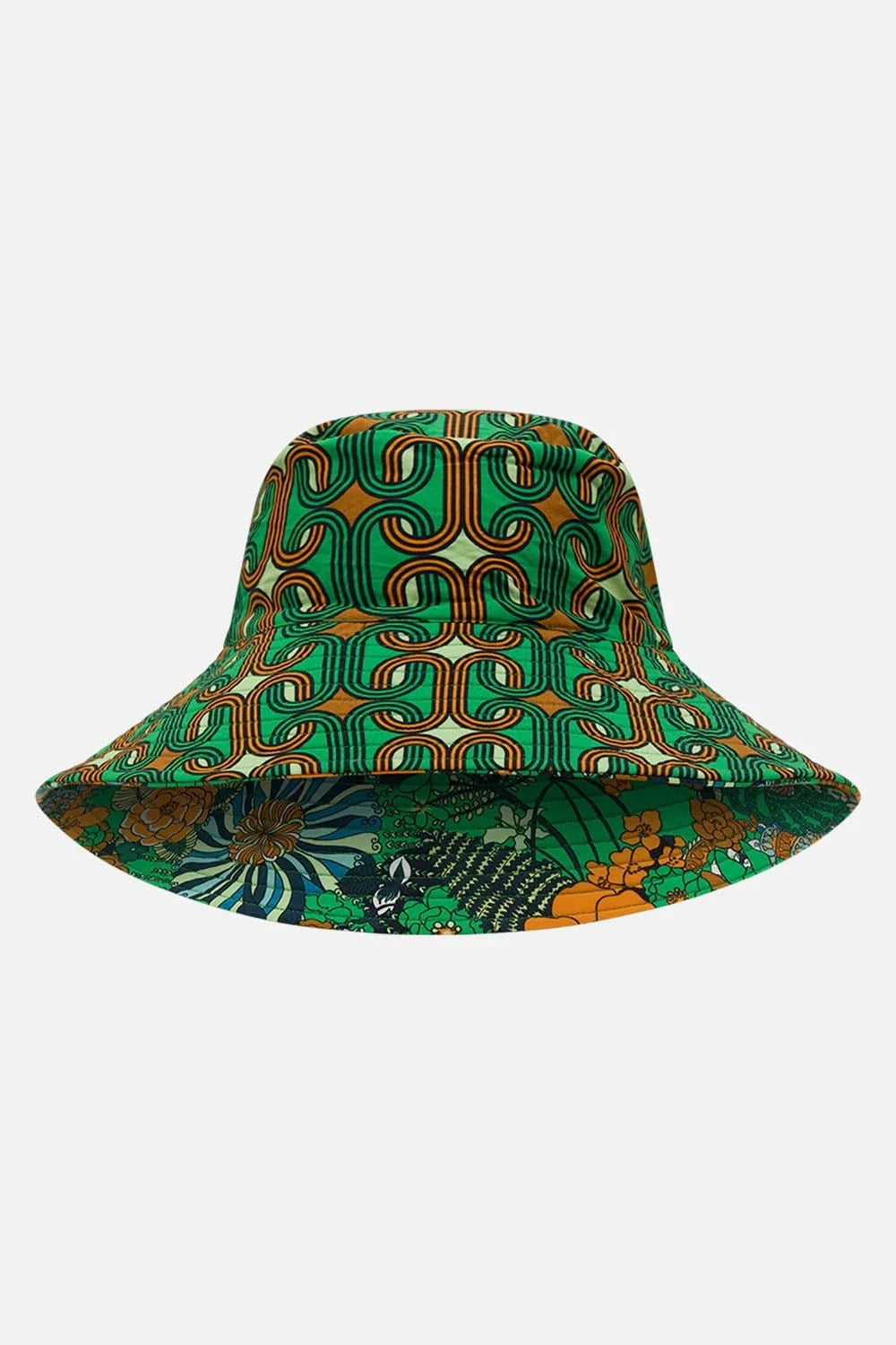 Camilla Reversible Wide Brim Bucket Hat Good Vibes Generation - Pinkhill - Camilla -  - Darwin boutique - Australian fashion design - Darwin Fashion - Australian Fashion Designer - Australian Fashion Designer Brands - Australian Fashion Design Hats