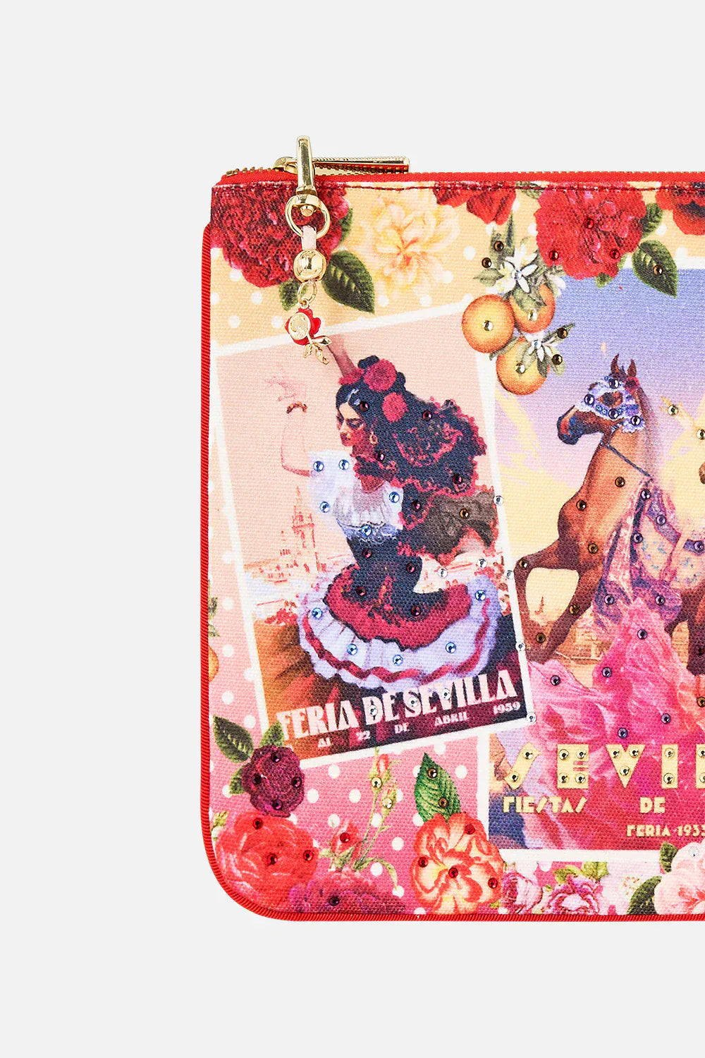 Camilla Small Canvas Clutch Olé Olé - Pinkhill -  - [] - Darwin boutique - Australian fashion design - Darwin Fashion - Australian Fashion Designer - Australian Fashion Designer Brands - Australian Fashion Design 