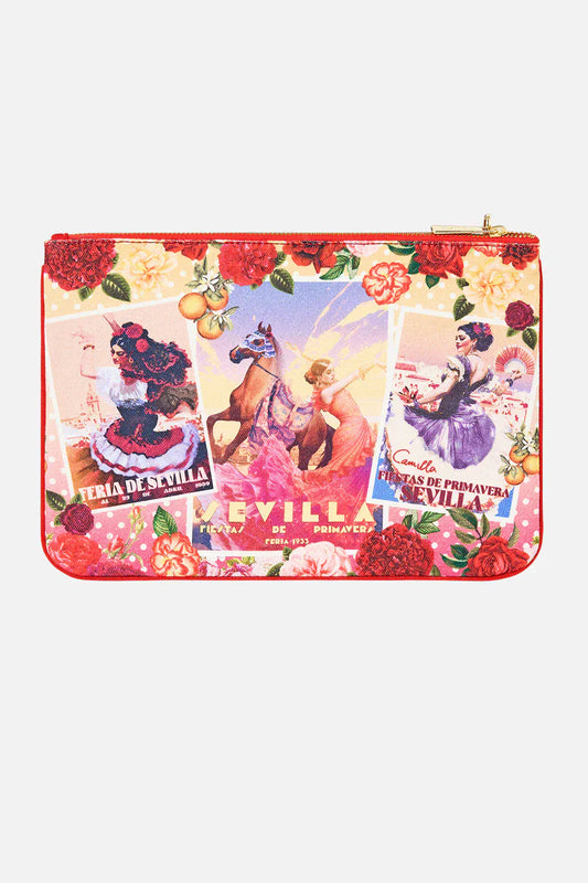 Camilla Small Canvas Clutch Olé Olé - Pinkhill -  - [] - Darwin boutique - Australian fashion design - Darwin Fashion - Australian Fashion Designer - Australian Fashion Designer Brands - Australian Fashion Design 