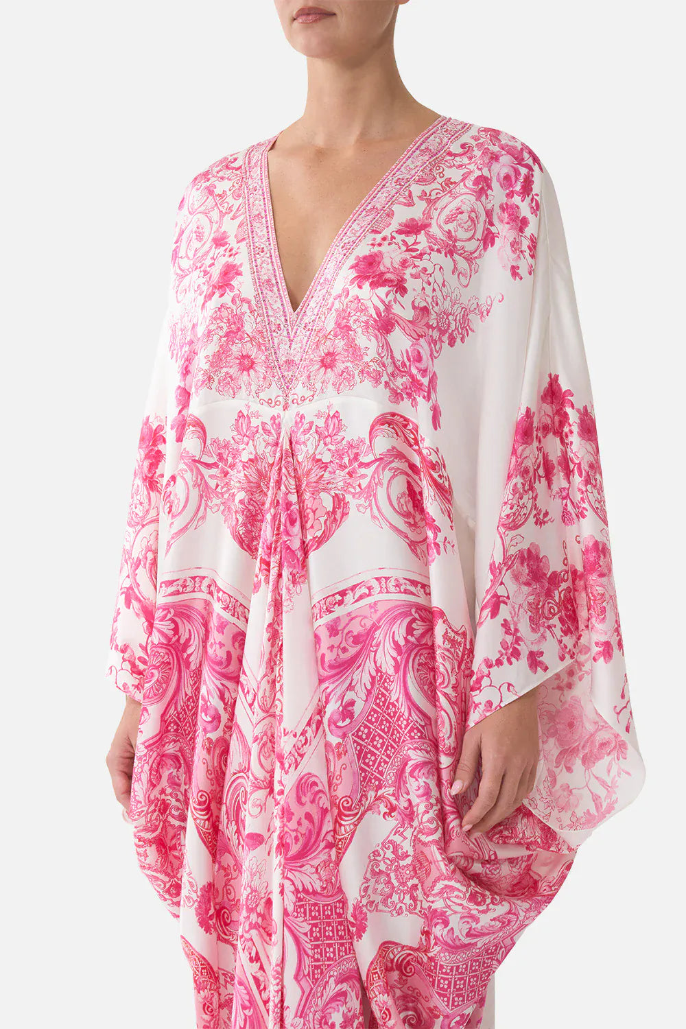 Camilla T Shape Long Kaftan Livin La Vida Rosa - Pinkhill