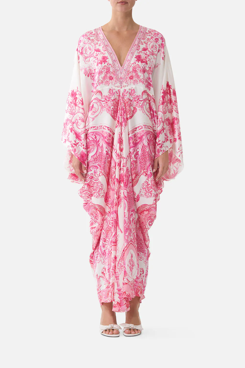 Camilla T Shape Long Kaftan Livin La Vida Rosa - Pinkhill
