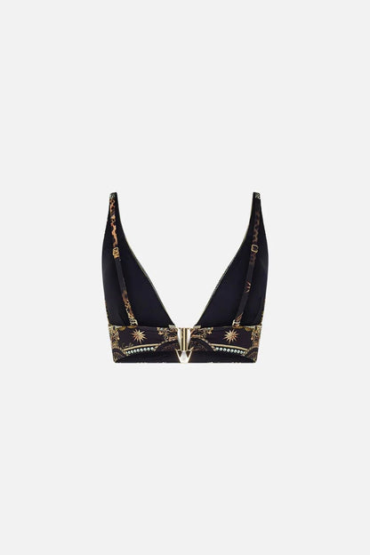Camilla V Neck Hardware Bra Masked At Moonlight - Pinkhill - Camilla -  - Darwin boutique - Australian fashion design - Darwin Fashion - Australian Fashion Designer - Australian Fashion Designer Brands - Australian Fashion Design Swimwear
