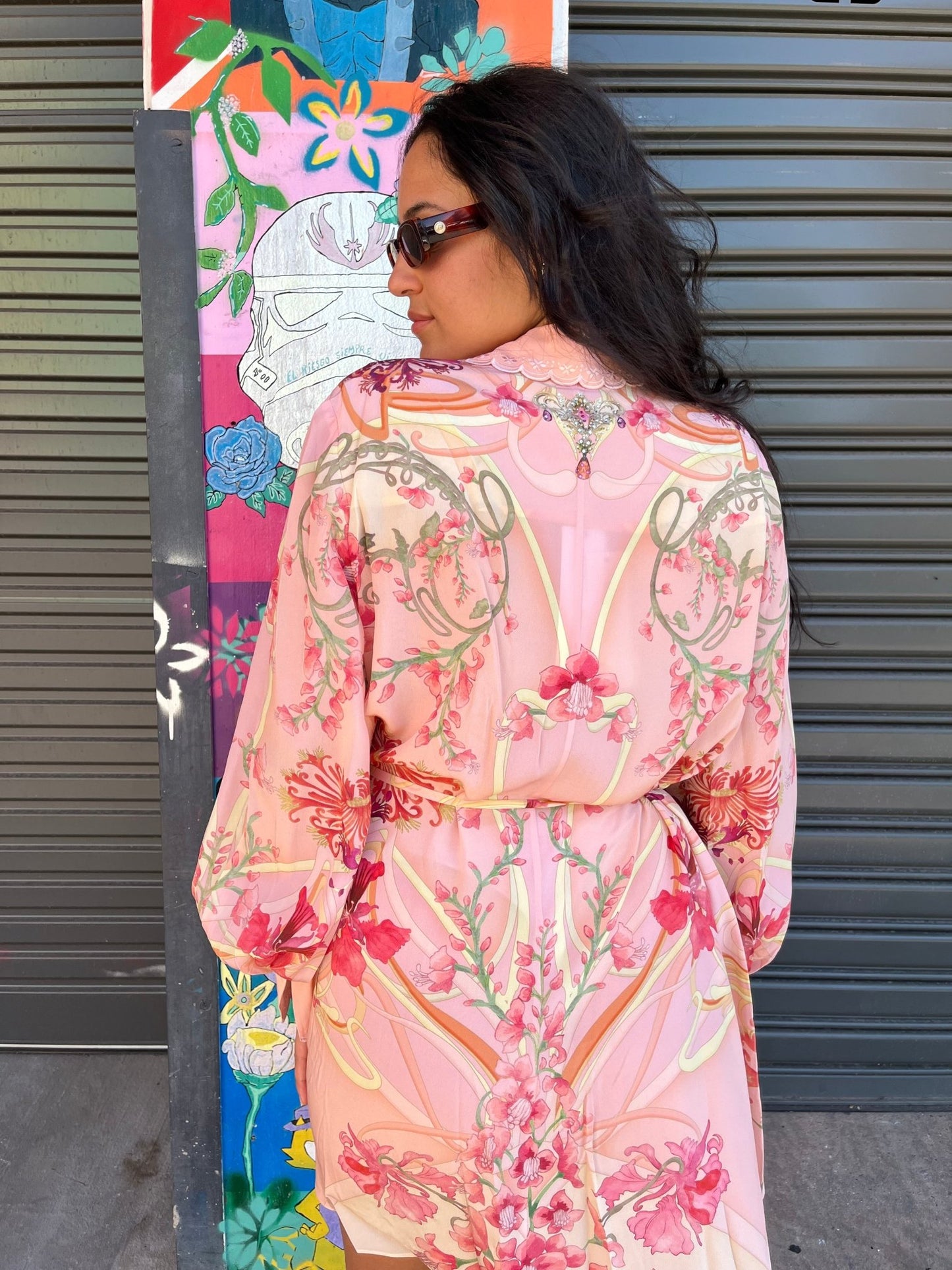 Camilla Shift Shirt Dress Blossoms And Brushstrokes - Pinkhill - Camilla -  - Darwin boutique - Australian fashion design - Darwin Fashion - Australian Fashion Designer - Australian Fashion Designer Brands - Australian Fashion Design Dresses