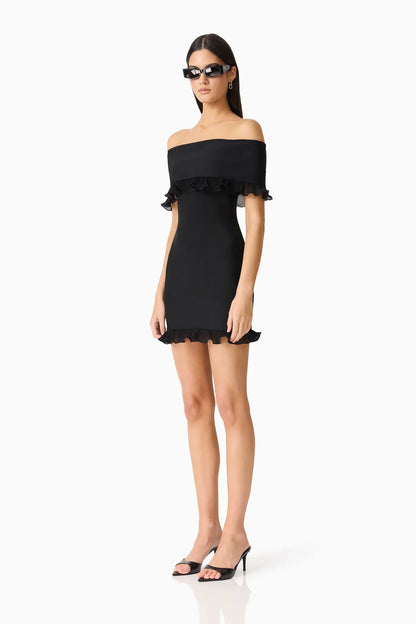 Catiana Mini Dress Black - Pinkhill