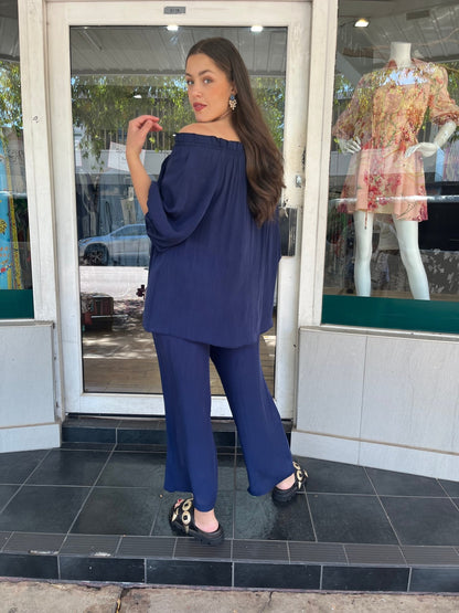 Czarina Palazzo Pants - Navy - Czarina - Pinkhill - darwin fashion - darwin boutique