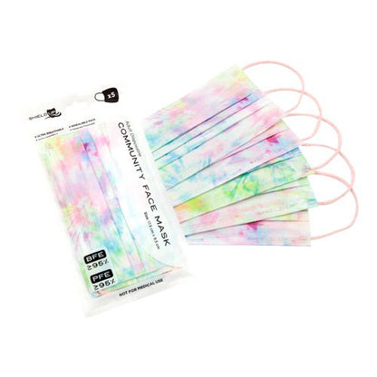 Disposable Face Mask - 60s - Tie Dye Rainbow - 5 Pack | Shield Up - Pinkhill - Shield Up -  - Darwin boutique - Australian fashion design - Darwin Fashion - Australian Fashion Designer - Australian Fashion Designer Brands - Australian Fashion Design Mask