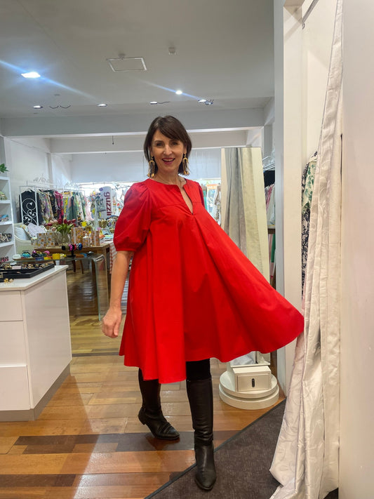 Dress Daun Short - Red - Pinkhill - Pinkhill -  - Darwin boutique - Australian fashion design - Darwin Fashion - Australian Fashion Designer - Australian Fashion Designer Brands - Australian Fashion Design Dresses