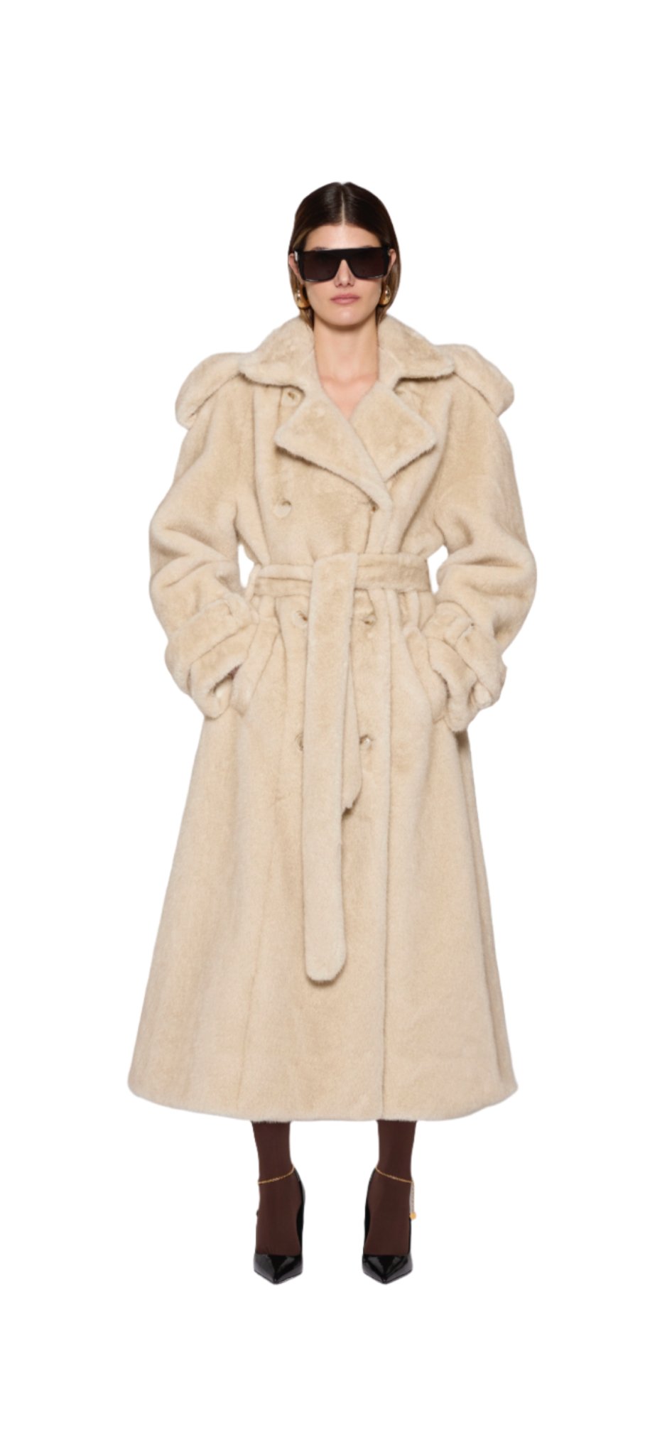 DUCIE THALIA FAUX COAT - CREAM - DUCIE - Pinkhill - darwin fashion - darwin boutique