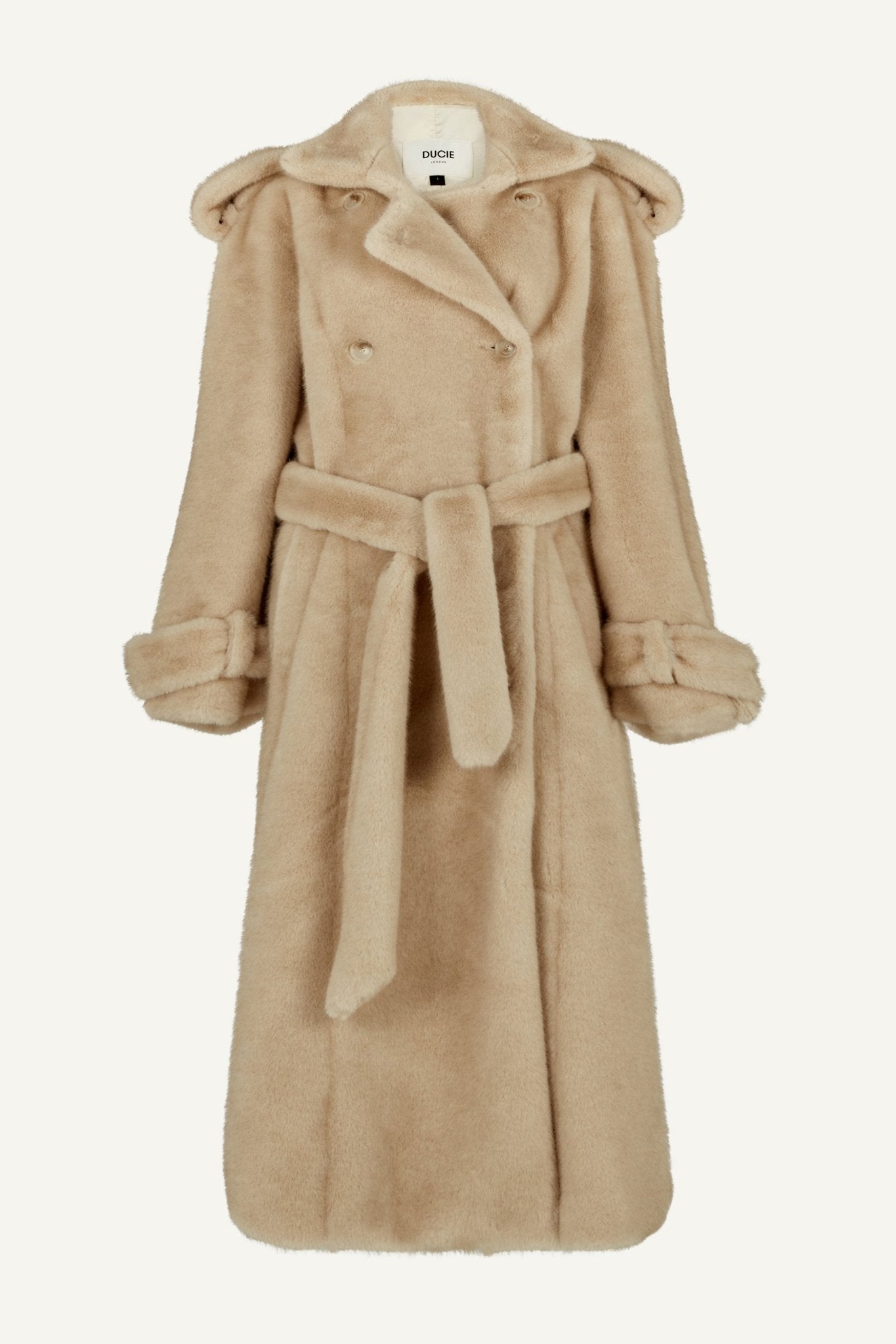 DUCIE THALIA FAUX COAT - CREAM - DUCIE - Pinkhill - darwin fashion - darwin boutique