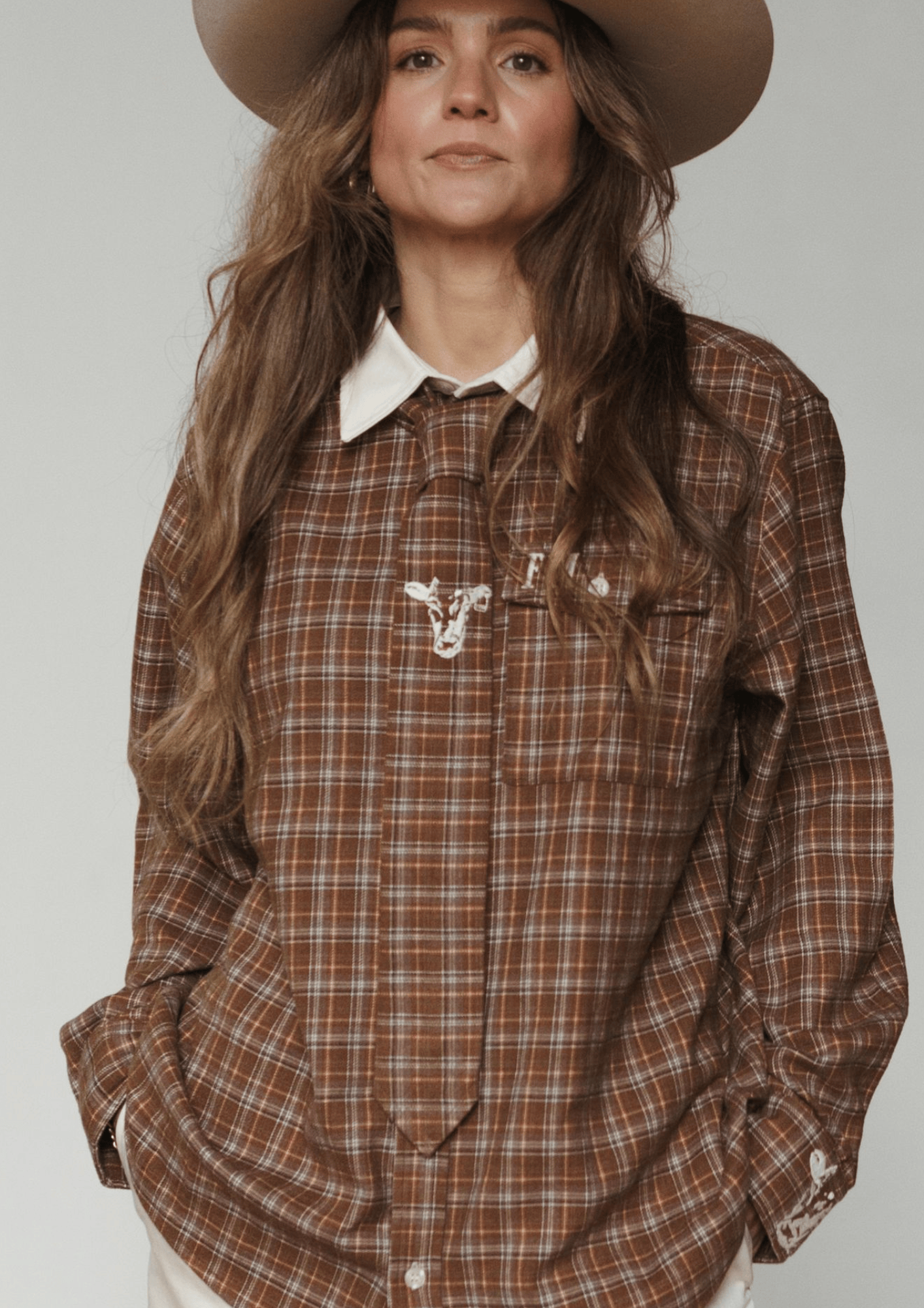 Farmer By Whitney Homestead Check Tie