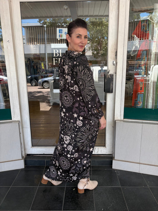 Italian Star Cosmic Shirtdress - Black