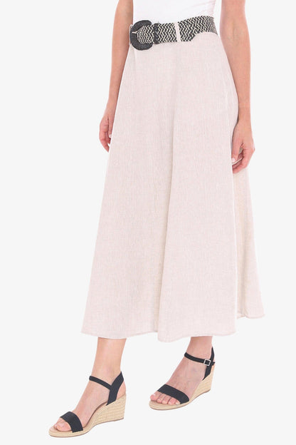 JUMP BELTED PANEL SKIRT - NAT FLAX C/D - Pinkhill -  - [] - Darwin boutique - Australian fashion design - Darwin Fashion - Australian Fashion Designer - Australian Fashion Designer Brands - Australian Fashion Design 