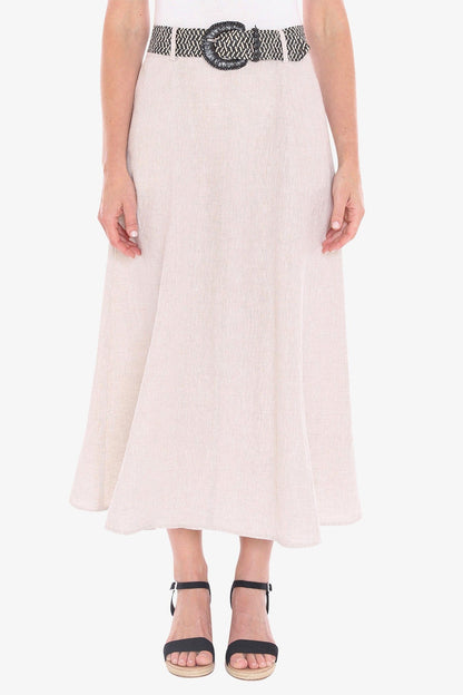 JUMP BELTED PANEL SKIRT - NAT FLAX C/D - Pinkhill -  - [] - Darwin boutique - Australian fashion design - Darwin Fashion - Australian Fashion Designer - Australian Fashion Designer Brands - Australian Fashion Design 