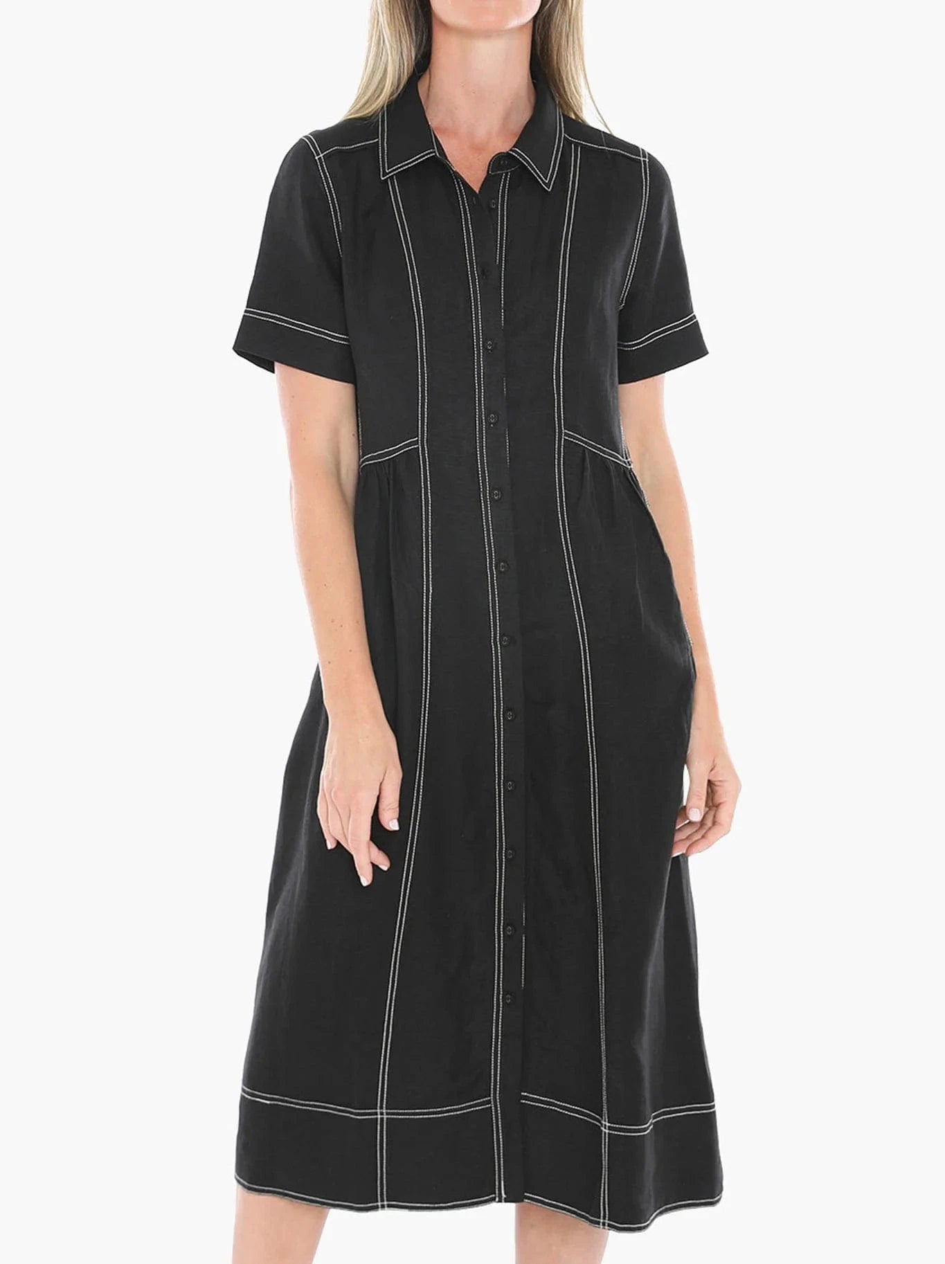 JUMP CONTRAST STITCH DRESS - Pinkhill -  - [] - Darwin boutique - Australian fashion design - Darwin Fashion - Australian Fashion Designer - Australian Fashion Designer Brands - Australian Fashion Design 