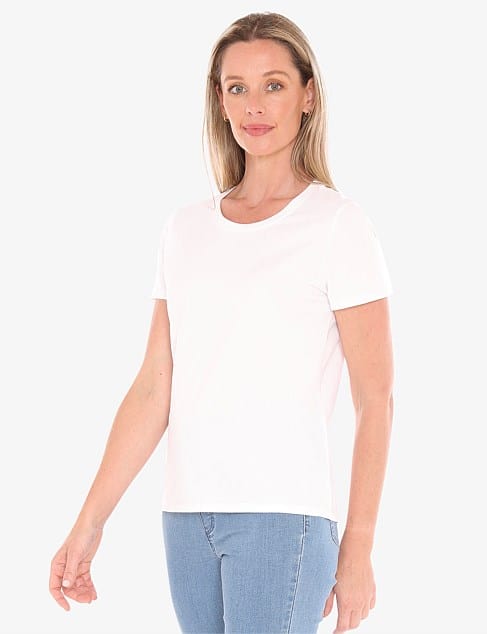 JUMP CORE SHORT SLEEVE TEE - WHITE - Pinkhill -  - [] - Darwin boutique - Australian fashion design - Darwin Fashion - Australian Fashion Designer - Australian Fashion Designer Brands - Australian Fashion Design 