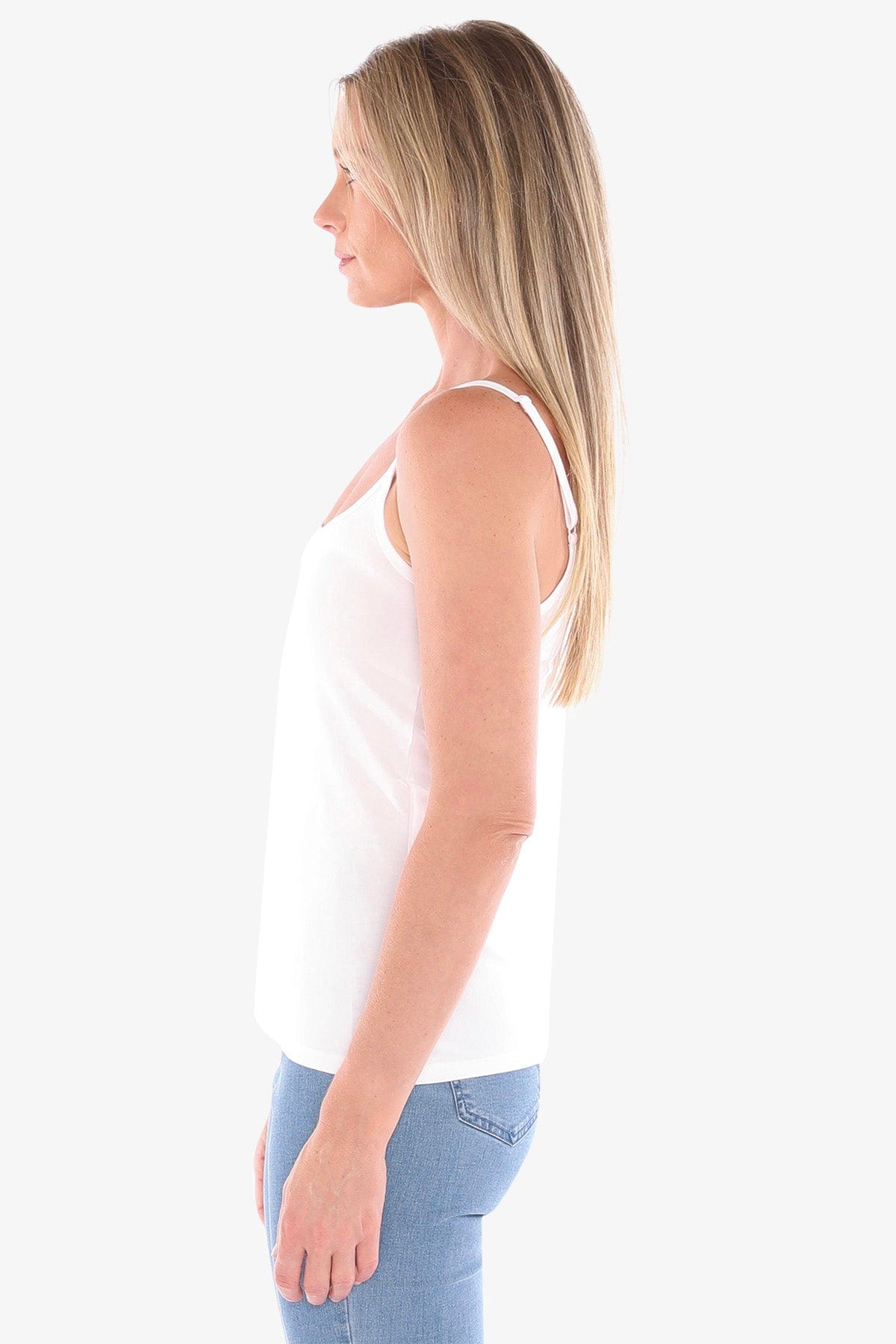 Jump Core Singlet - White - Pinkhill -  - [] - Darwin boutique - Australian fashion design - Darwin Fashion - Australian Fashion Designer - Australian Fashion Designer Brands - Australian Fashion Design 