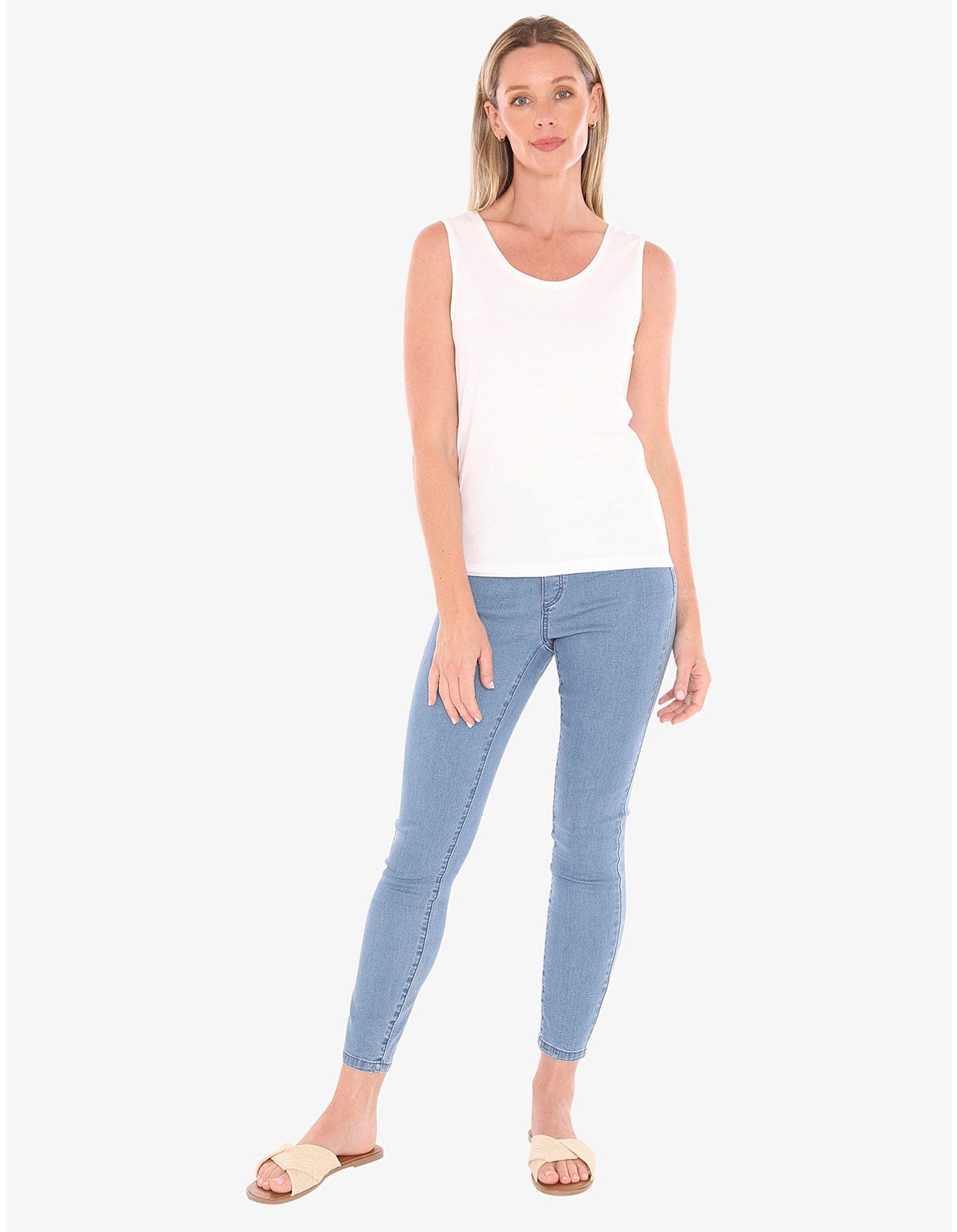 JUMP CORE TANK - WHITE - Pinkhill -  - [] - Darwin boutique - Australian fashion design - Darwin Fashion - Australian Fashion Designer - Australian Fashion Designer Brands - Australian Fashion Design 