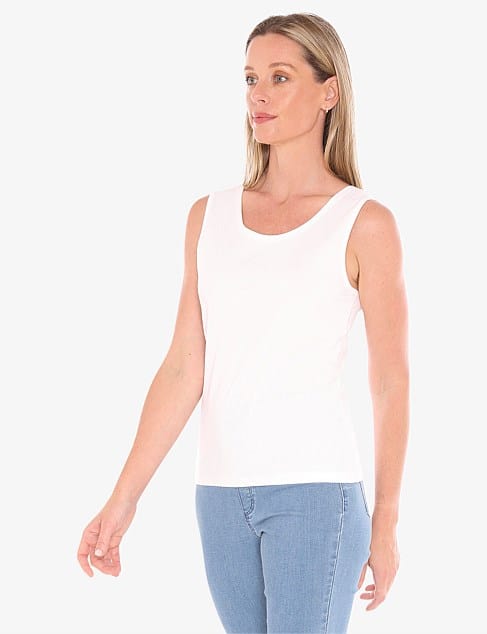 JUMP CORE TANK - WHITE - Pinkhill -  - [] - Darwin boutique - Australian fashion design - Darwin Fashion - Australian Fashion Designer - Australian Fashion Designer Brands - Australian Fashion Design 