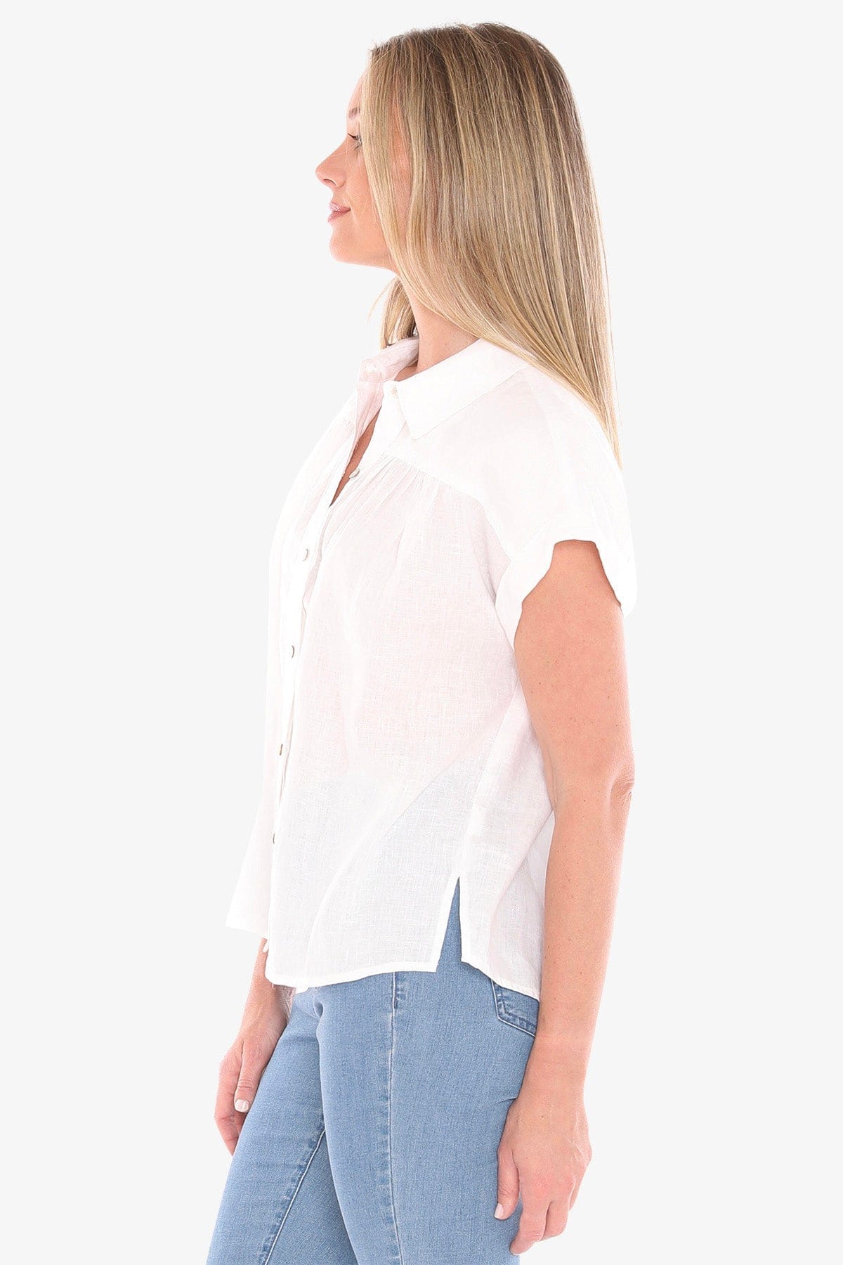 Jump Gather S/S Shirt - White - Pinkhill -  - [] - Darwin boutique - Australian fashion design - Darwin Fashion - Australian Fashion Designer - Australian Fashion Designer Brands - Australian Fashion Design 