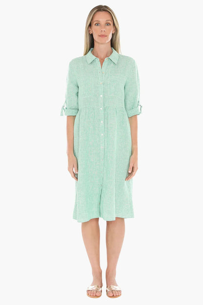 Jump Mini Check Dress - Apple/White