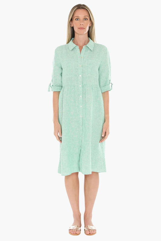 Jump Mini Check Dress - Apple/White