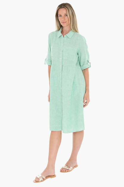 Jump Mini Check Dress - Apple/White