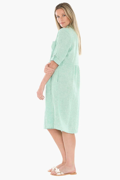 Jump Mini Check Dress - Apple/White