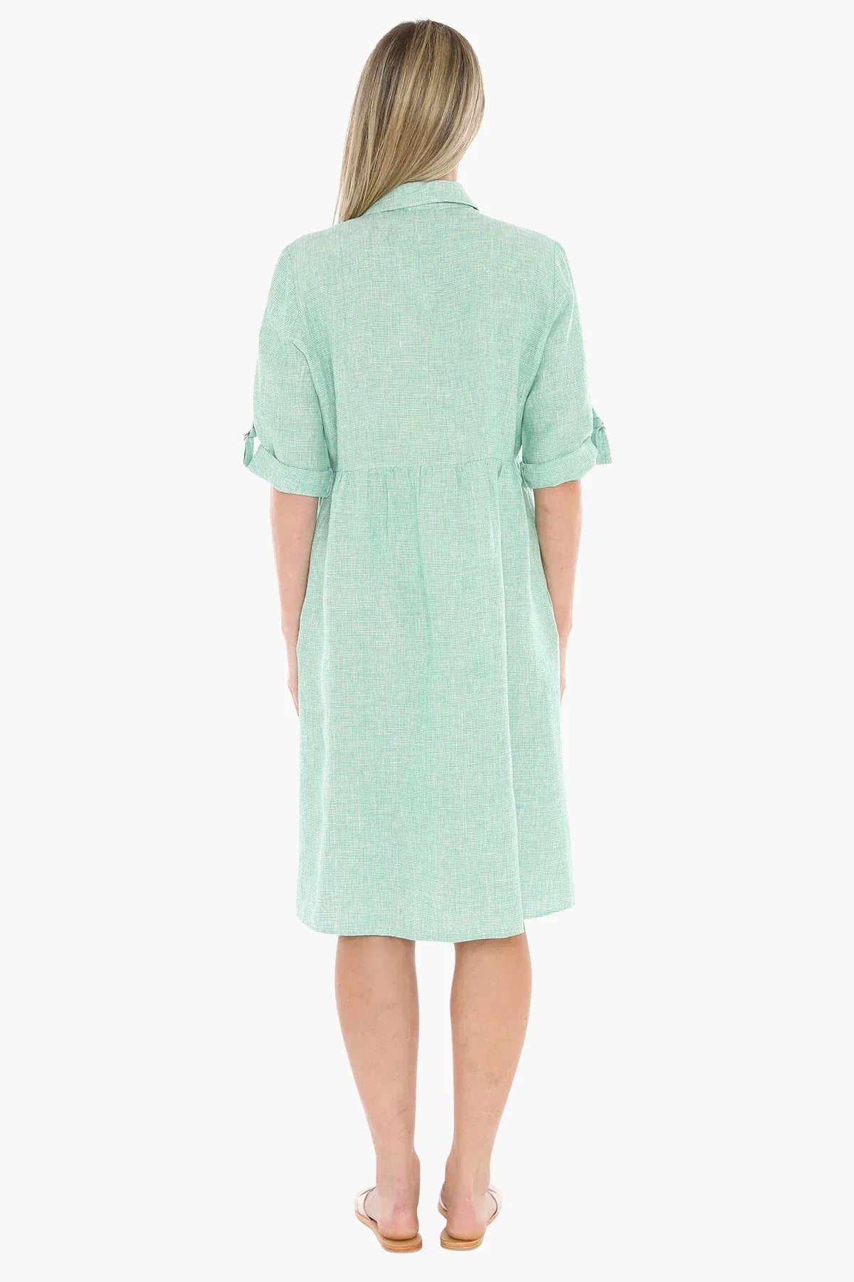 Jump Mini Check Dress - Apple/White