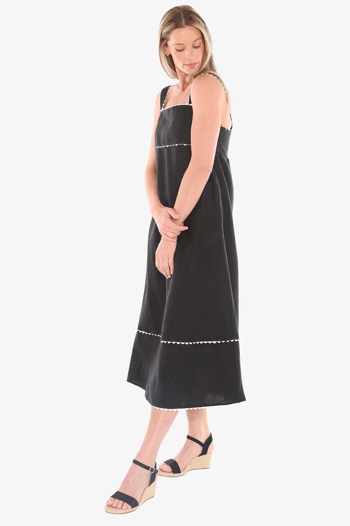 Jump Ric Rac Maxi Dress - Black - Pinkhill -  - [] - Darwin boutique - Australian fashion design - Darwin Fashion - Australian Fashion Designer - Australian Fashion Designer Brands - Australian Fashion Design 