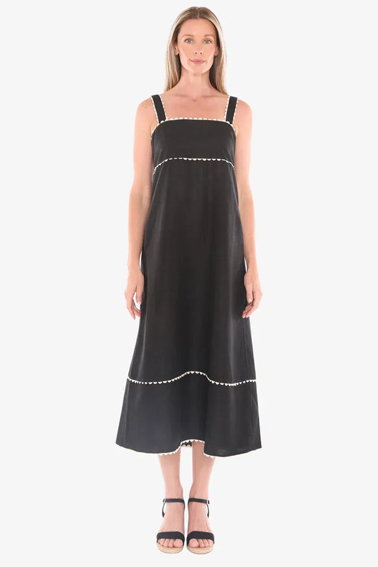 Jump Ric Rac Maxi Dress - Black