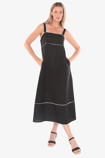 Jump Ric Rac Maxi Dress - Black