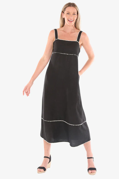 Jump Ric Rac Maxi Dress - Black