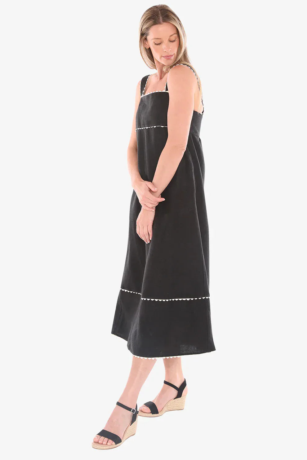 Jump Ric Rac Maxi Dress - Black