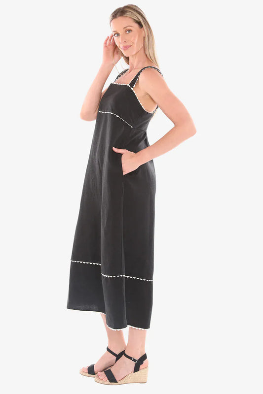 Jump Ric Rac Maxi Dress - Black