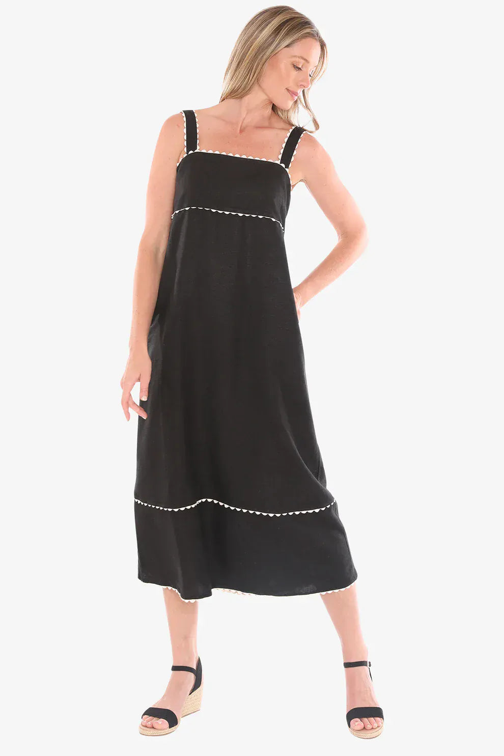 Jump Ric Rac Maxi Dress - Black