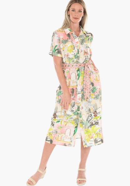 Jump Tiger Island Tie Dress - Pinkhill -  - [] - Darwin boutique - Australian fashion design - Darwin Fashion - Australian Fashion Designer - Australian Fashion Designer Brands - Australian Fashion Design 