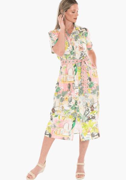 Jump Tiger Island Tie Dress - Pinkhill -  - [] - Darwin boutique - Australian fashion design - Darwin Fashion - Australian Fashion Designer - Australian Fashion Designer Brands - Australian Fashion Design 