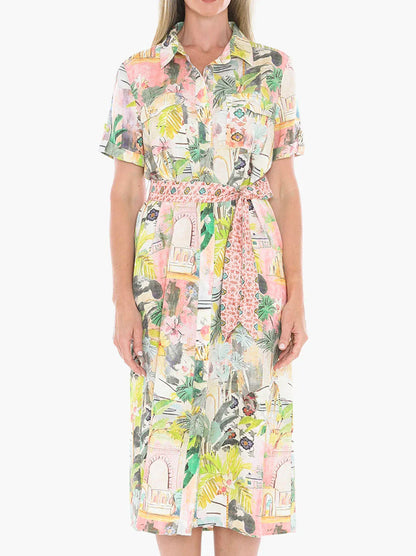 Jump Tiger Island Tie Dress - Pinkhill -  - [] - Darwin boutique - Australian fashion design - Darwin Fashion - Australian Fashion Designer - Australian Fashion Designer Brands - Australian Fashion Design 