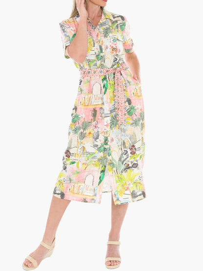 Jump Tiger Island Tie Dress - Pinkhill -  - [] - Darwin boutique - Australian fashion design - Darwin Fashion - Australian Fashion Designer - Australian Fashion Designer Brands - Australian Fashion Design 
