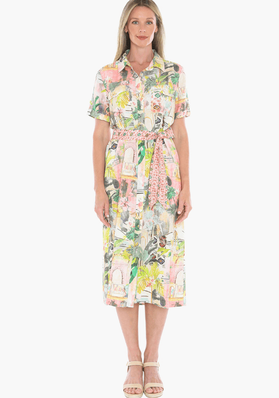 Jump Tiger Island Tie Dress - Pinkhill -  - [] - Darwin boutique - Australian fashion design - Darwin Fashion - Australian Fashion Designer - Australian Fashion Designer Brands - Australian Fashion Design 