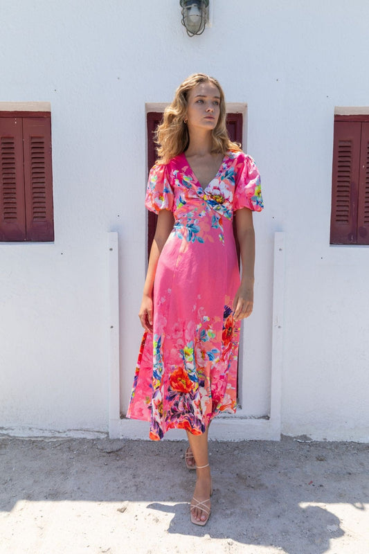 Kachel Arianna Dress - Vivid Petals