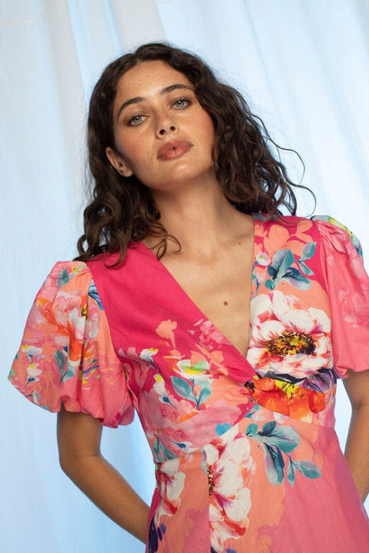 Kachel Arianna Dress - Vivid Petals