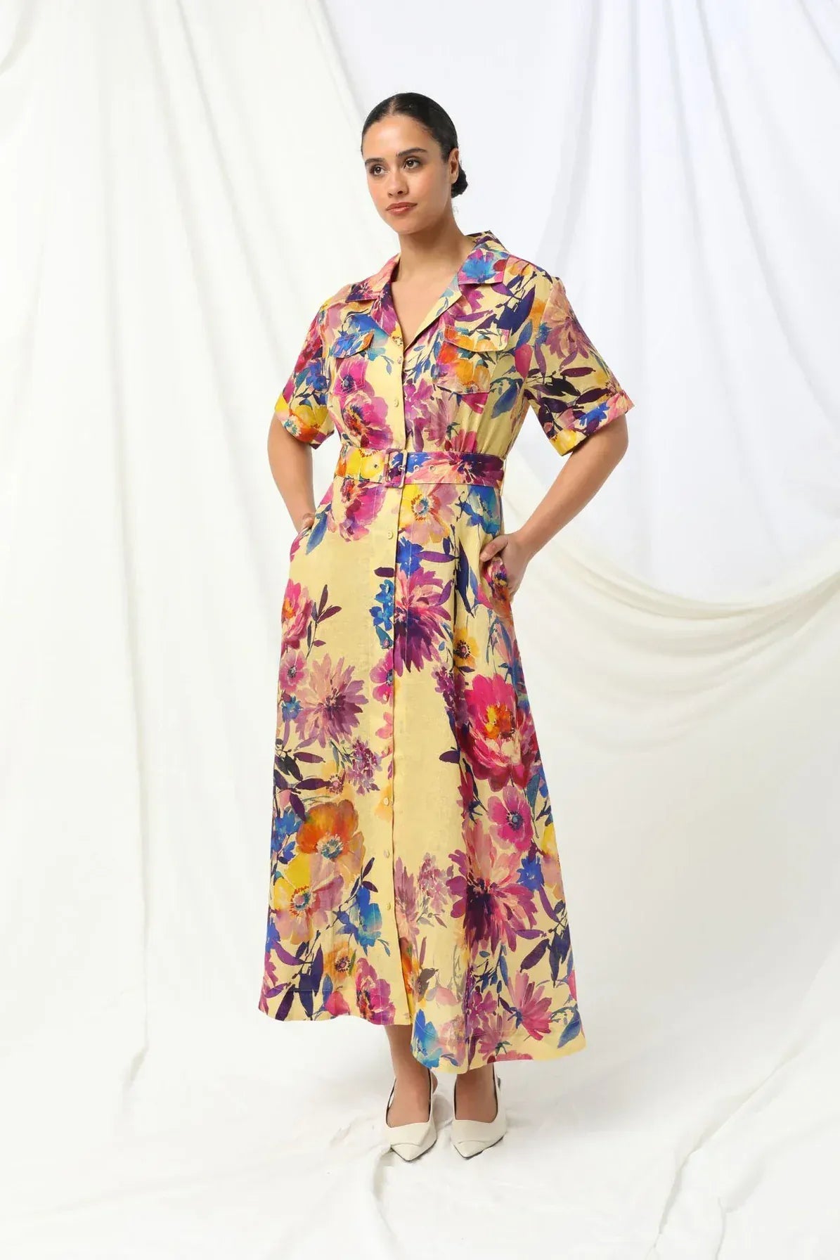 Kachel Eliana Shirt Dress - Golden Dusk - Pinkhill -  - [] - Darwin boutique - Australian fashion design - Darwin Fashion - Australian Fashion Designer - Australian Fashion Designer Brands - Australian Fashion Design 